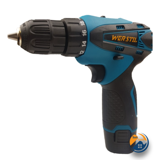 Акумулаторен винтоверт WERSTIL 12V + вложки и удължение