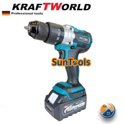 Немски комплект безчеткови акумулаторни винтоверт и импакт 48V 8AH KraftWorld